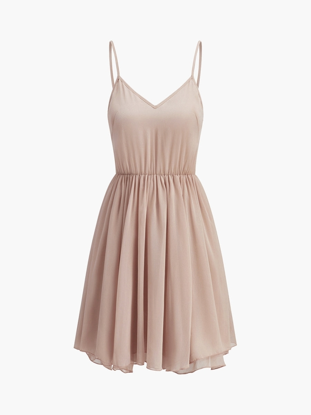 Commense Semi-Sheer Chiffon Ruffle Dress With Outer Cape Medium - Picture 7 of 7